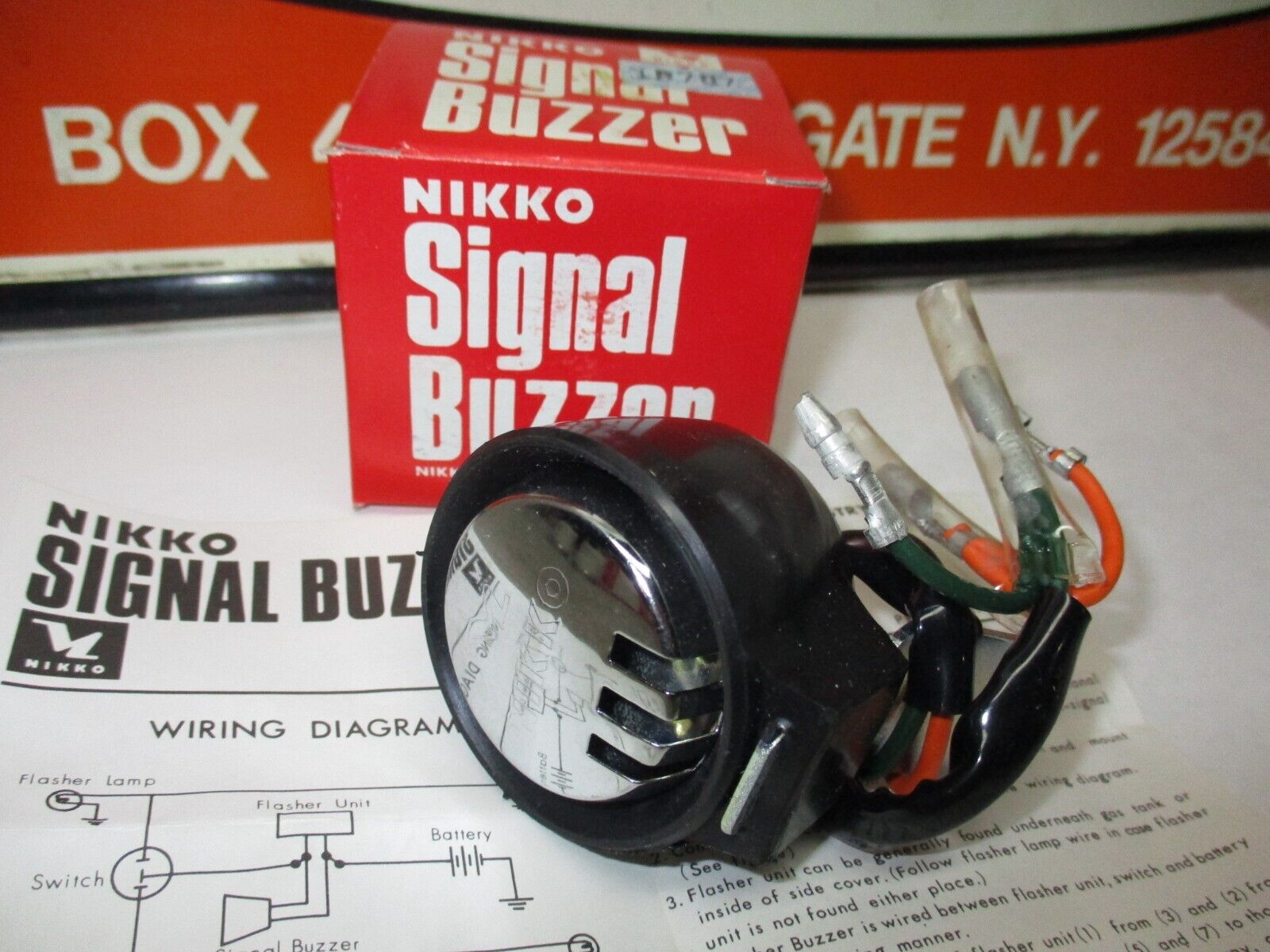 VINTAGE NOS NIKKO MOTORCYCLE 12V TURN SIGNAL BUZZER SB-A/12V VINTAGE NOS NIKKO MOTORCYCLE 12V TURN SIGNAL BUZZER SB-A/12V
