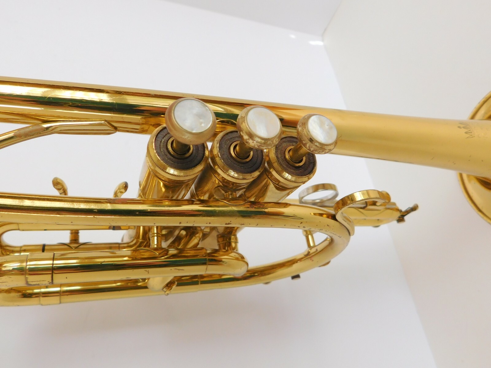King Tempo II 603 Cornet  w/ Bach 7C Mouthpiece & Case Brass Horn circa 1984