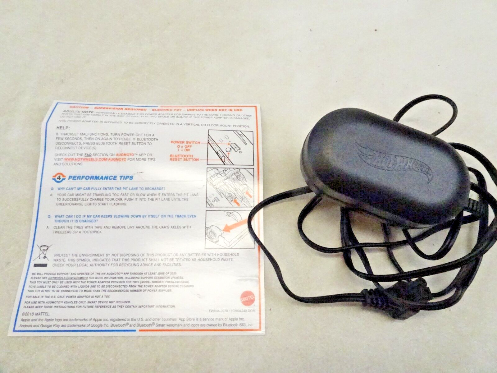 Racing Cars Power Supply Only Mattel Ps60a-0503500u Ac Adapter