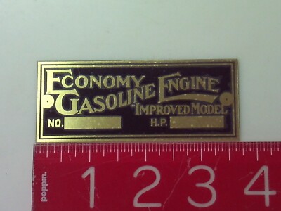 Sparta Economy Improved Model Engine reproduction Name Plate tag Nameplate 