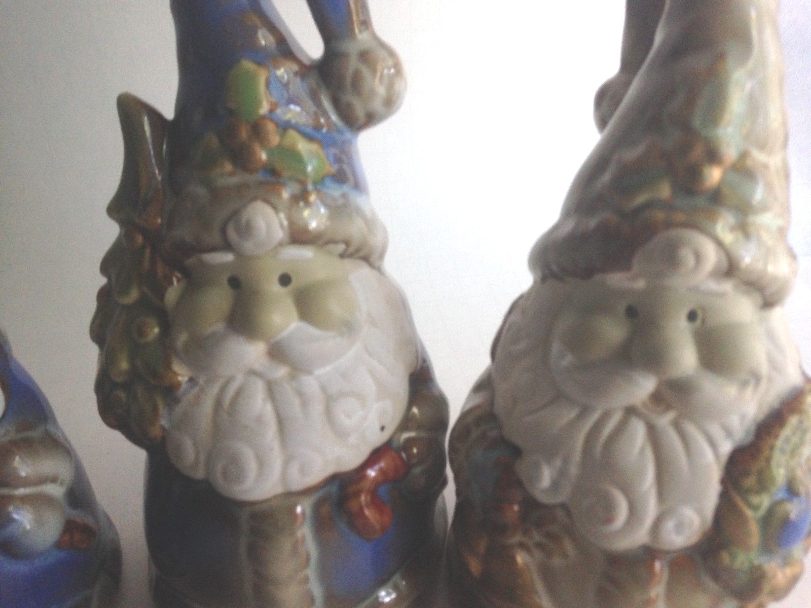 Christmas Collection Set of 4 Santa Claus Bells Ceramic Decoration 6.5