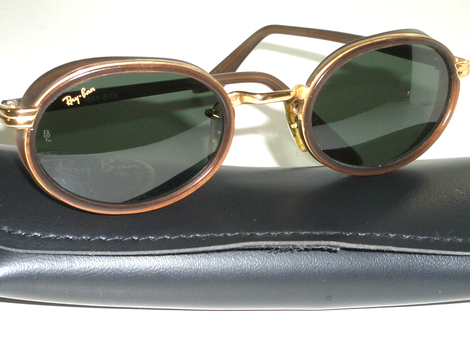 VINTAGE B&L RAY-BAN USA W2814 NYAS BROWN/GOLD G15 SIDE-CUPS VINTAGE B&L RAY-BAN USA W2814 NYAS BROWN/GOLD G15 SIDE-CUPS