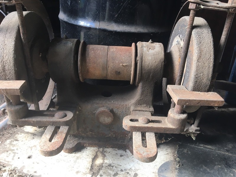 Antique Belt Driven Bench Grinder Other Antiques Art