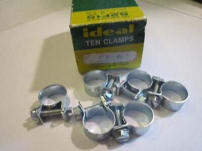 IDEAL FUEL INJECTION SYSTEM HOSE CLAMPS, 52F15, 1/2'' X 9/16'' 13-15 MM,PACK OF 6