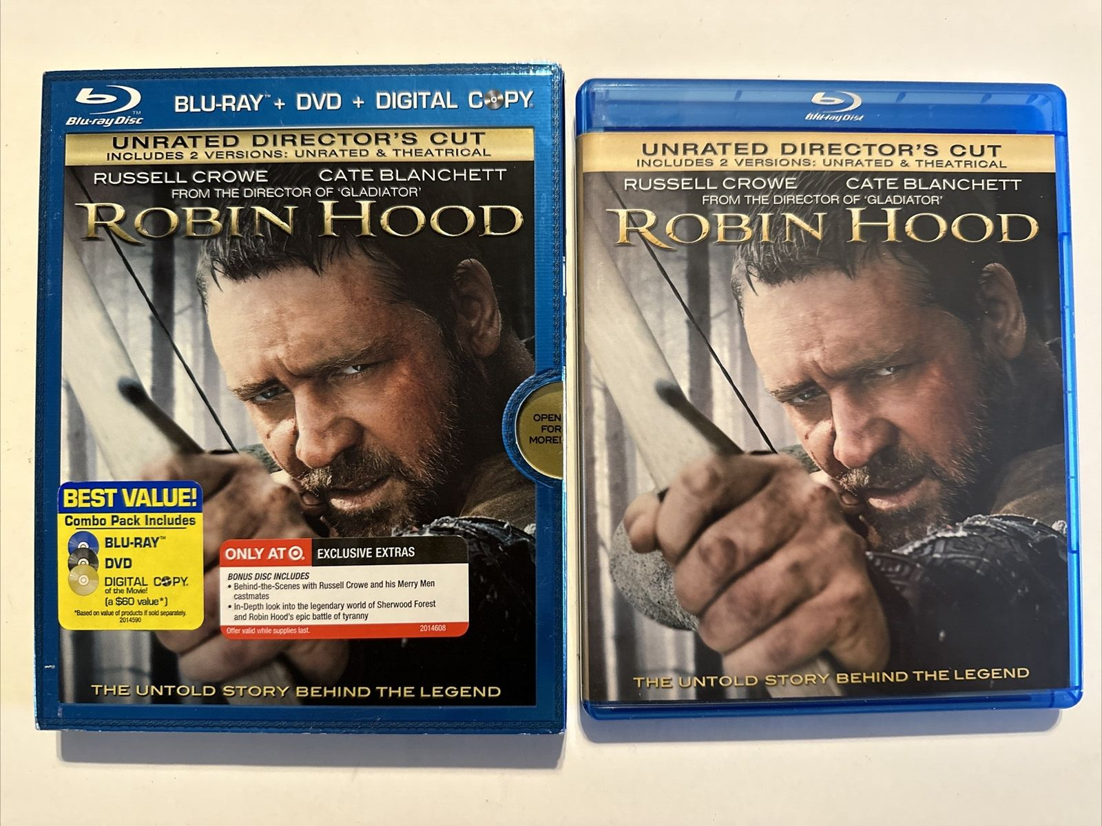 Robin Hood (Blu-ray Disc, 2010, 2-Disc Set, Special Edition Rated 