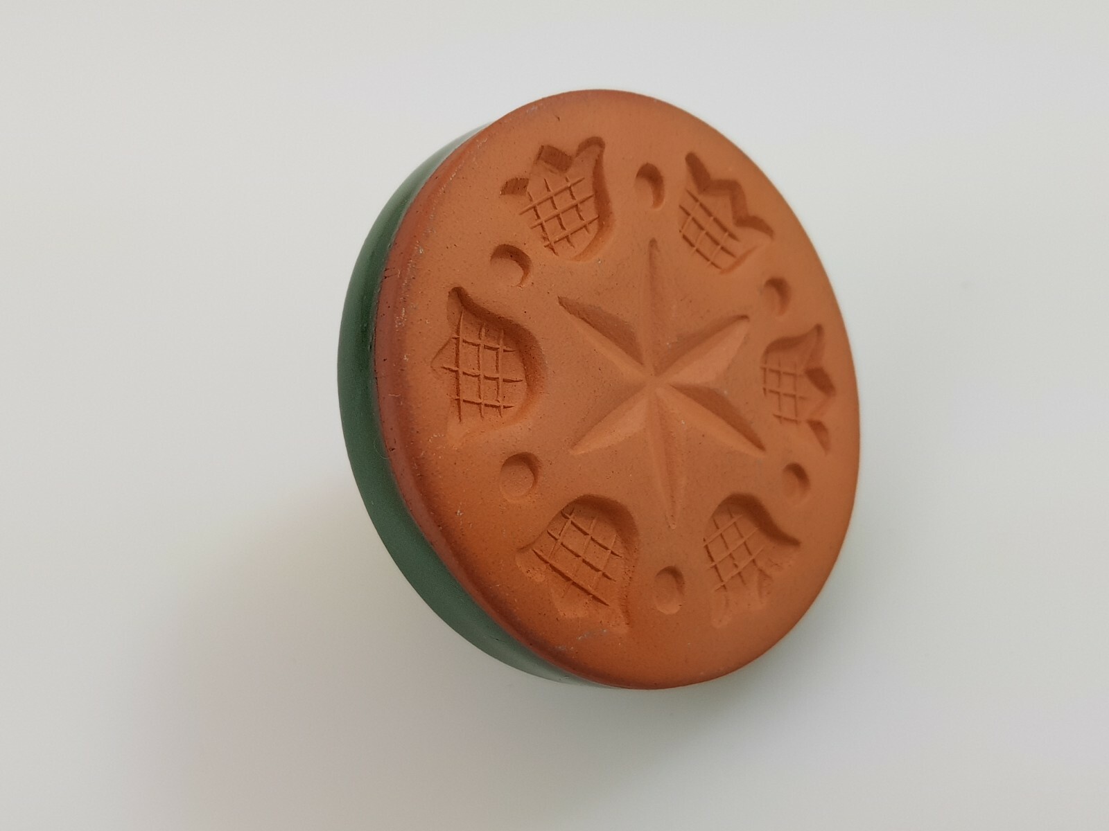 Rycraft Cookie Stamp Butter Tulips Hearts 2 in Round Vintage Scandinavian Dutch