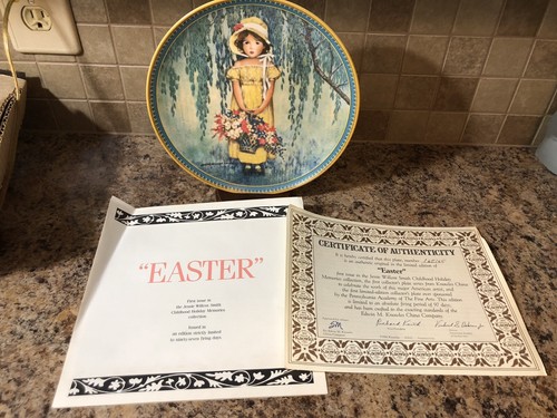 KNOWLES China Jessie Willcox Smith Easter Plate Original Box COA And Paperwork