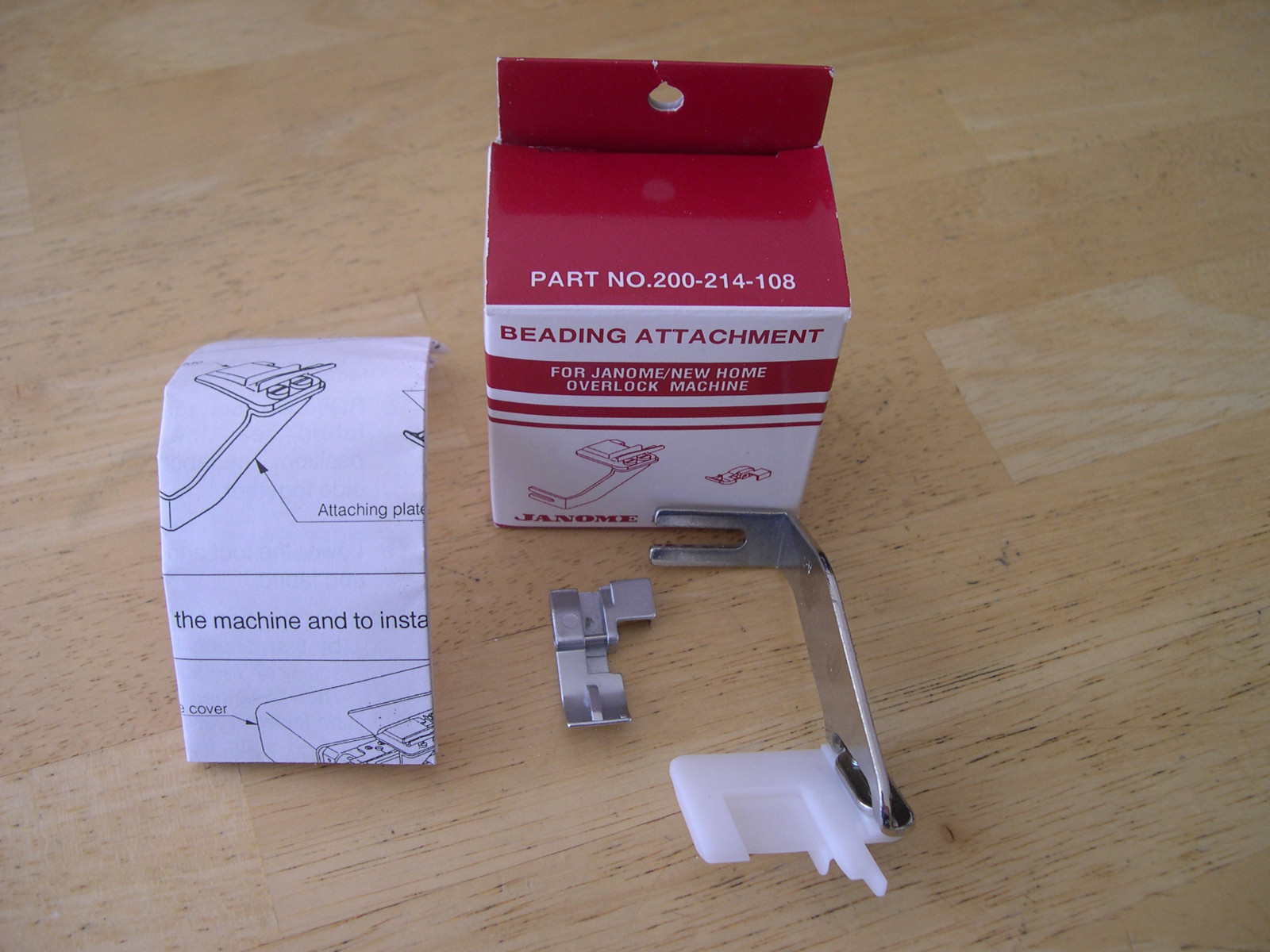 Janome New Home Overlock Machine Beading Attachment Foot 200-214-108