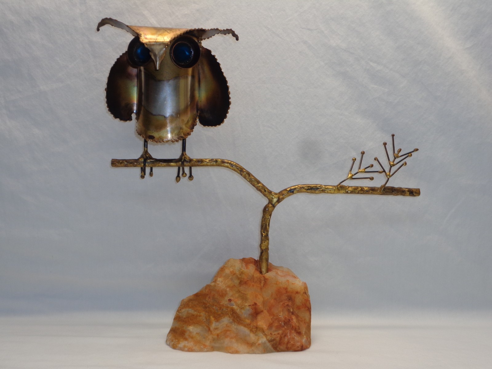 CURTIS C JERE OWL SCULPTURE vtg mid century atomic danish modern statue art