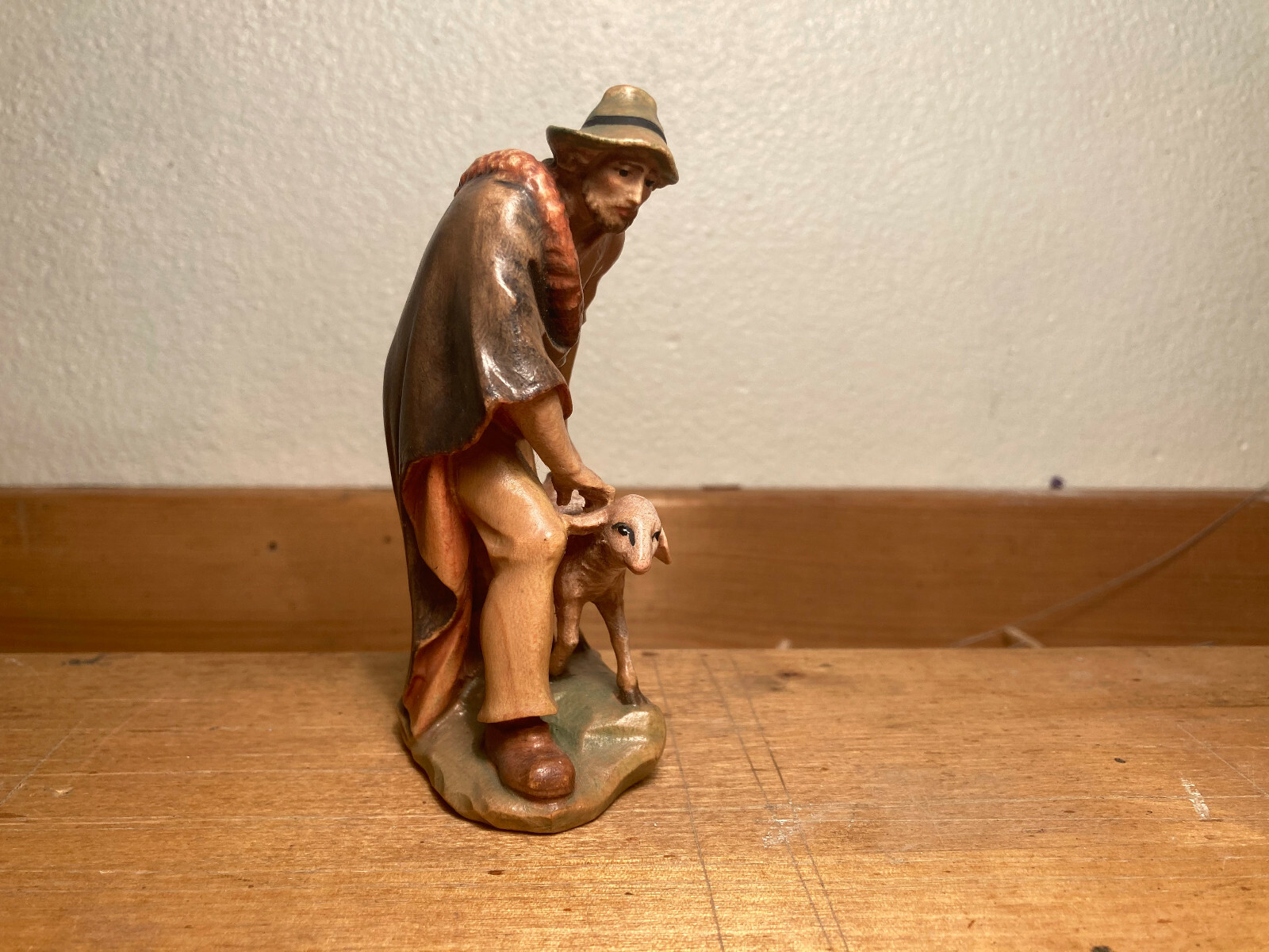 Kostner 12cm Coloriert Hirte Krippenfigur