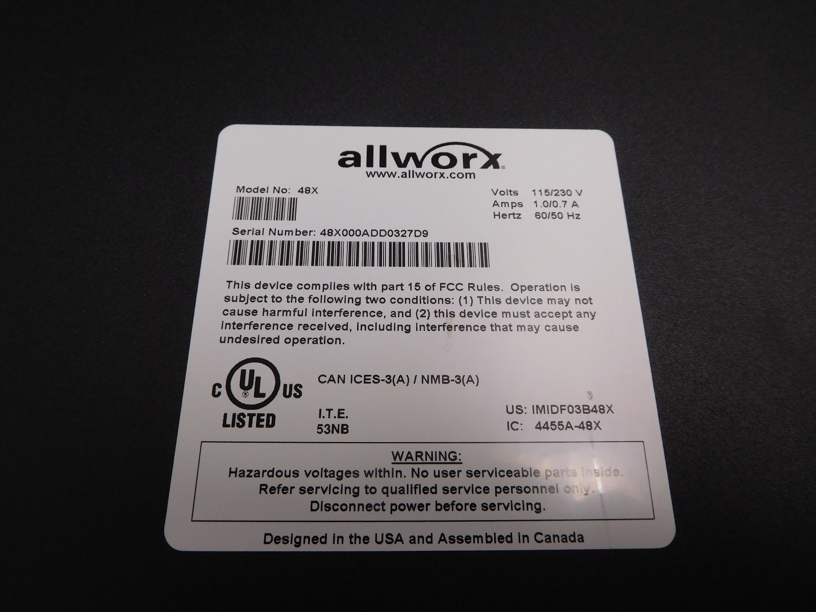 Allworx 48X VoiP Multisite Primary 200 User T1 KEY #1 #2 Call Assistant