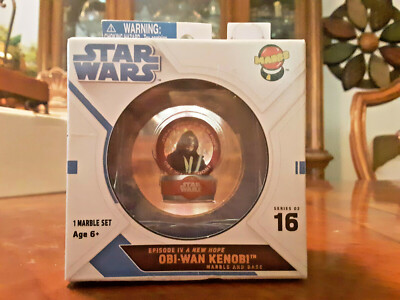 Star Wars Jakks Pacific ANH Obi-Wan Kenobi Series 02 16 Marble & Base- Marbs New