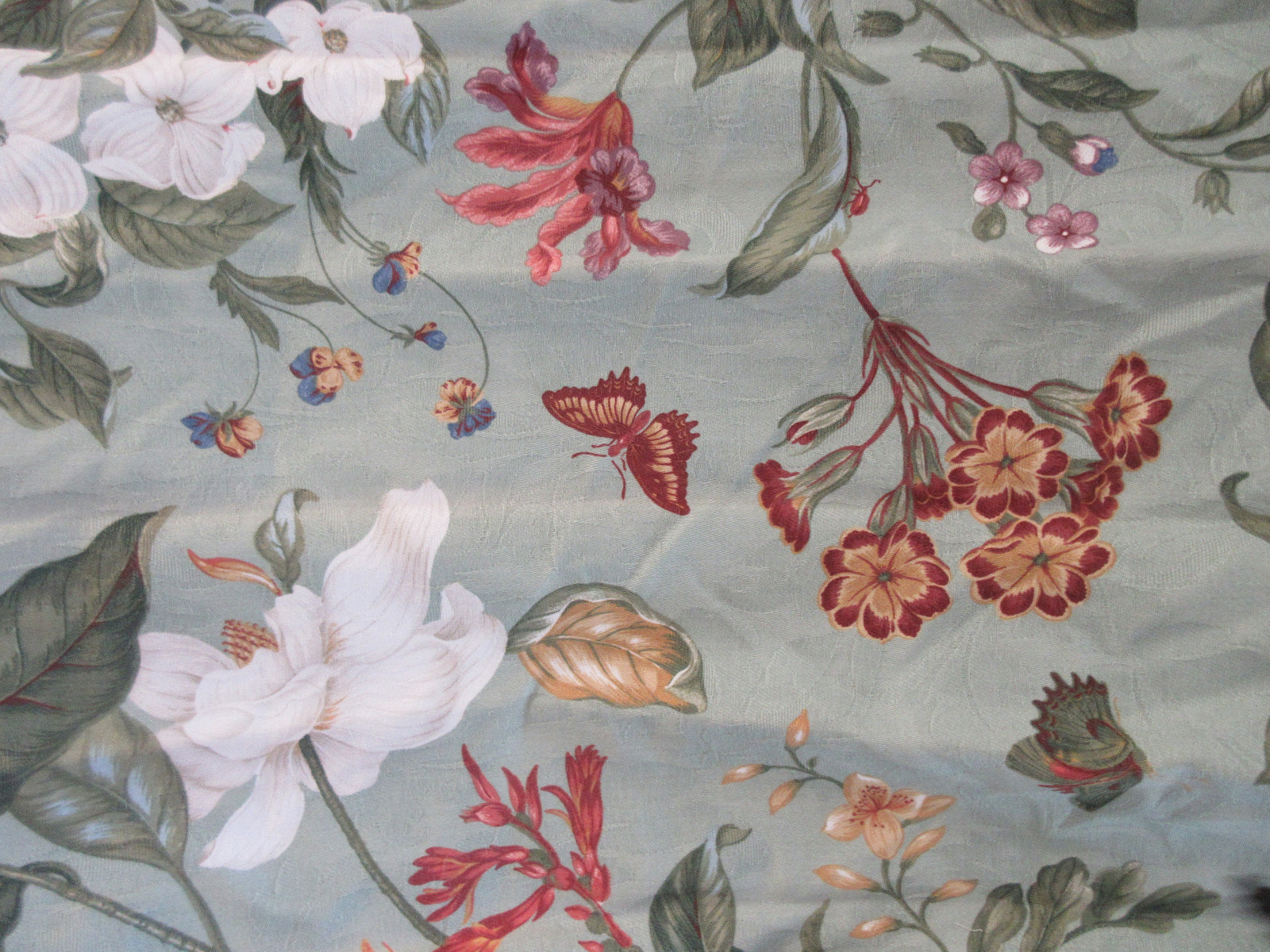 WILLIAMSBURG UPHOLSTERY FABRIC AUTHENTIC PERIOD GARDEN IMAGES DRAPERY 54W x 8Yd