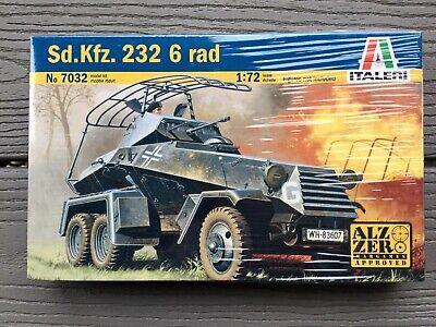 ITALERI 1/72 WW II GERMAN SD. KFZ. 232 6 RAD ARMOURED CAR MODEL KIT 7032 F/S