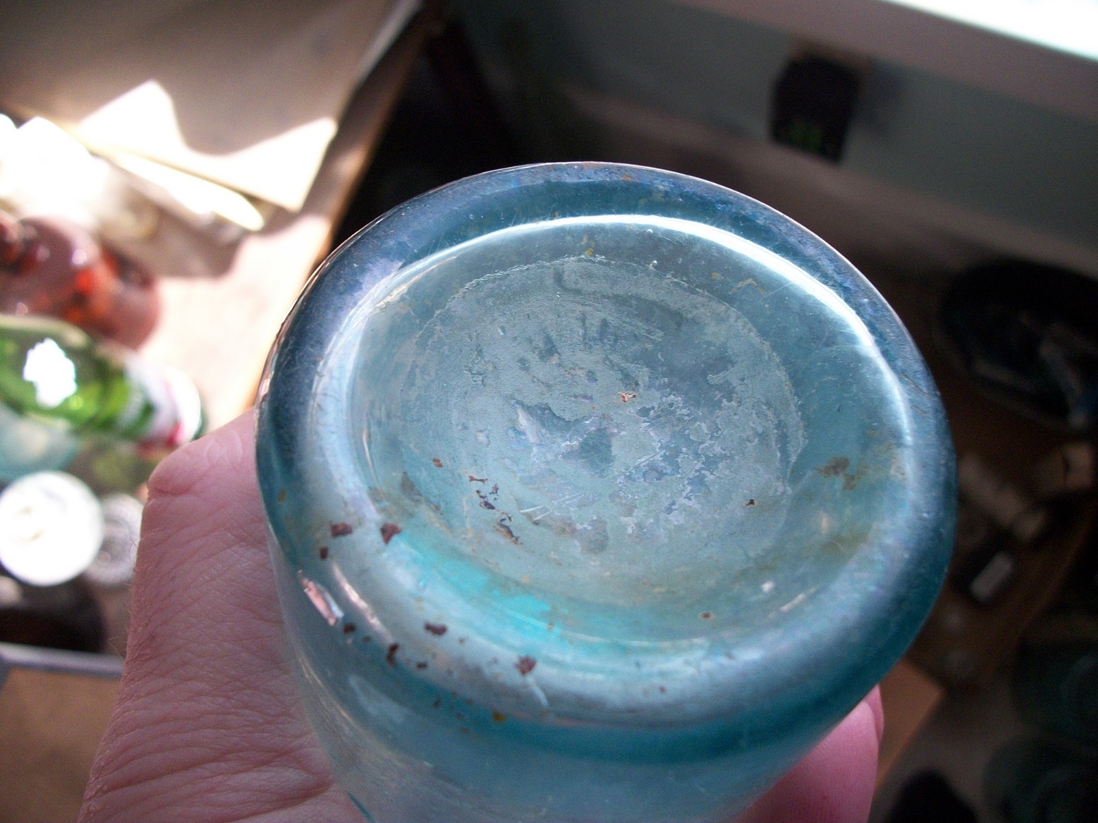 IRON PONTIL LONGNECK J CAIRNS BLOB TOP ST LOUIS MISSOURI SODA 1850S FRL GLASSHOU