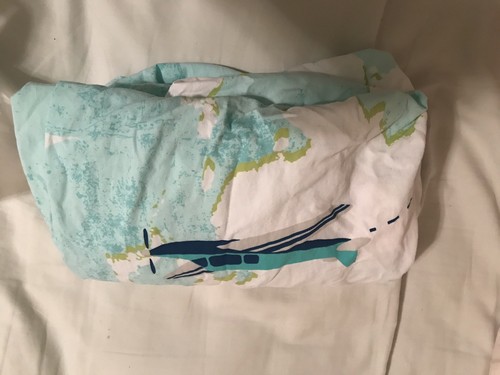 Cloud Island World Map Blue Crib Sheet Nwop Plane