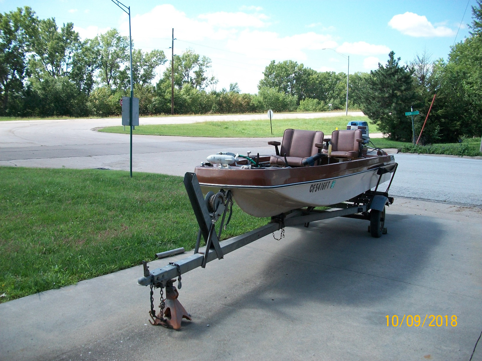 TERRY BASS BOAT WITH TRAILER 1973