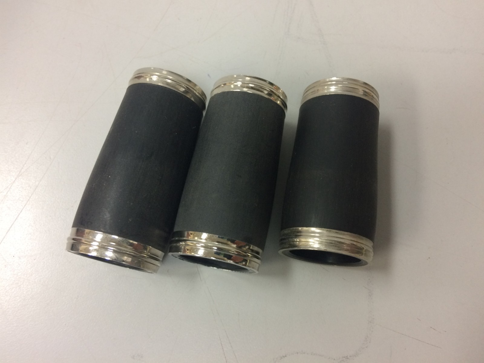 Lot of 3 Hard Rubber Clarinet Barrels