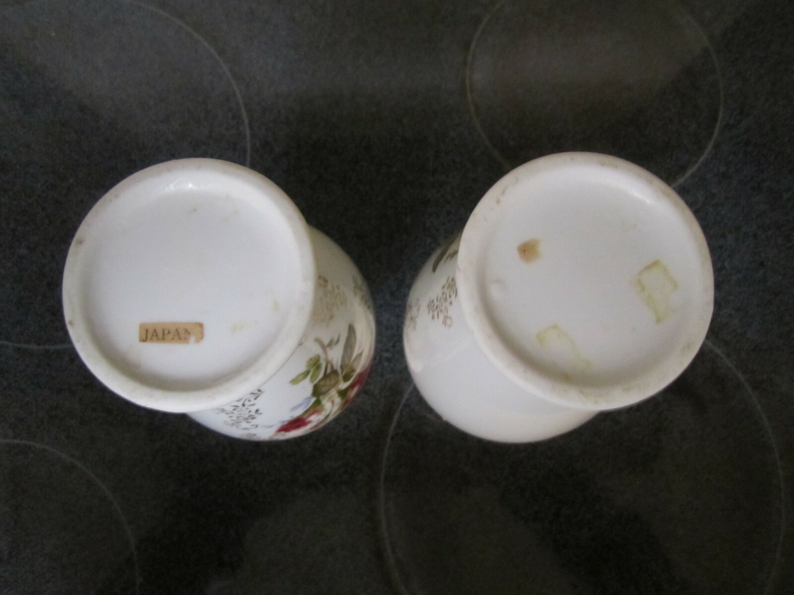 PAIR OF CHINA ROSE PORCELAIN VASES - VERY DECORATIVE - MADE IN JAPAN