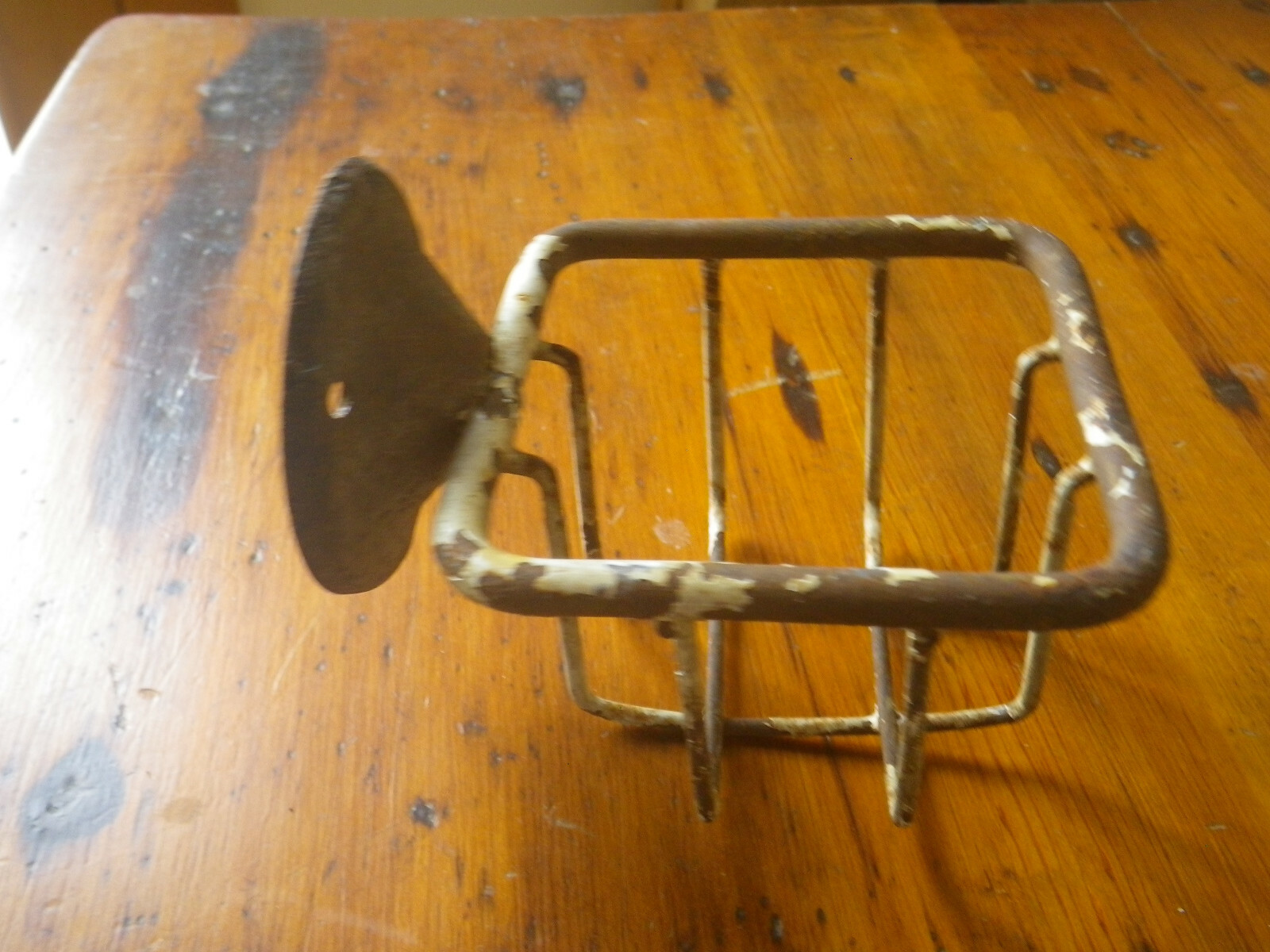 Antique Wall Mount Cup Holder Metal Original Paint
