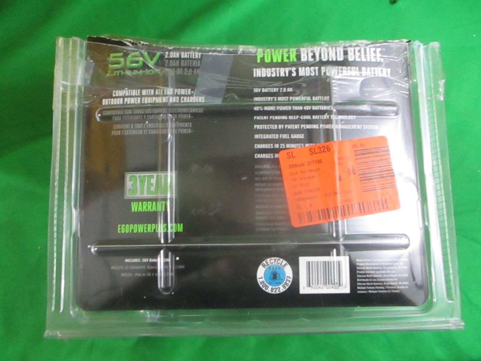 EGO Power+ BA1120  56V Li-ion Battery NEW