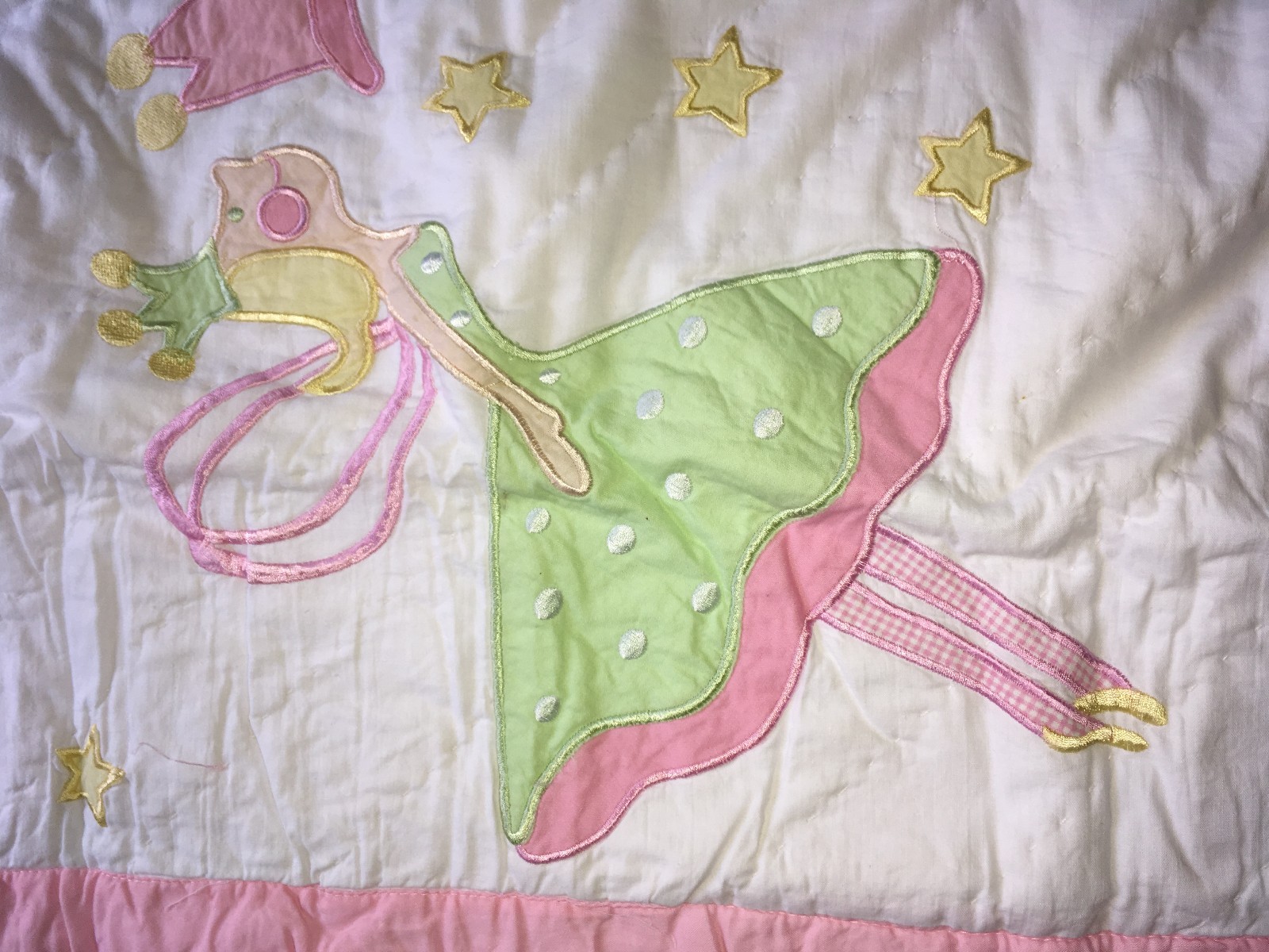 quilted SHAM * FAIRY BALLERINAS *appliqued fairies * standard * NIP