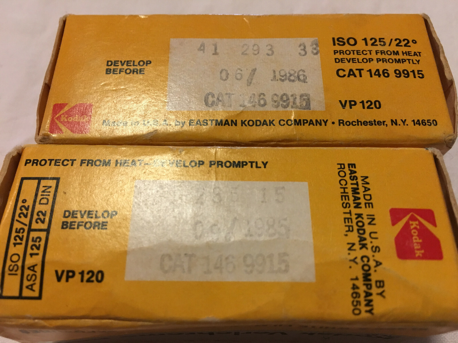 2 rolls unopened Expired NOS Kodak Verichrome Pan Film VP 120