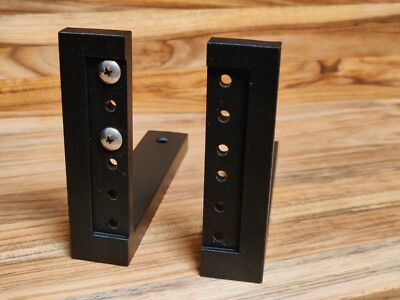 3D Printed 2U Studio Equipment Rack Network IT Desktop Table Stand 90 Deg Pair