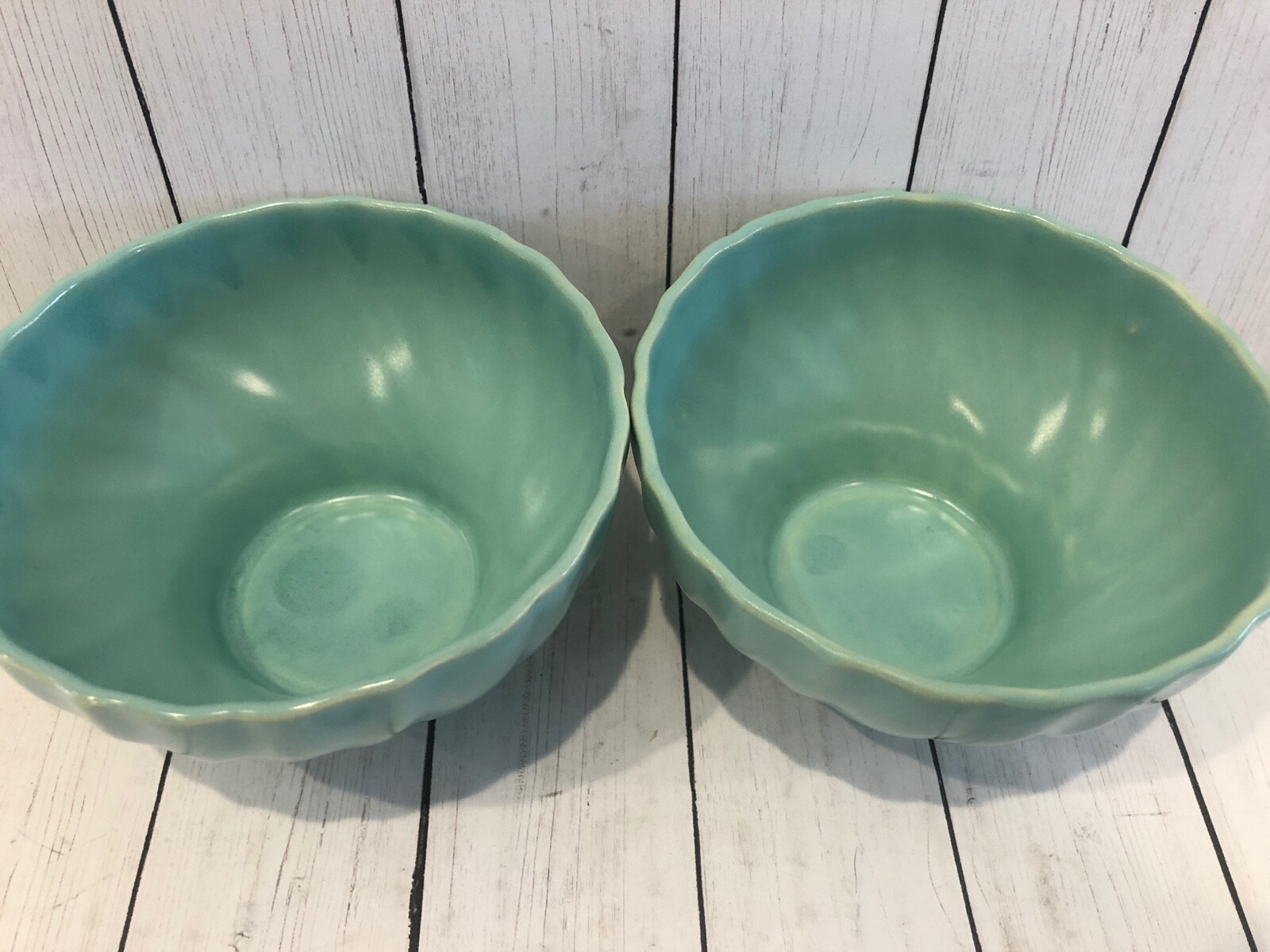 2 Franciscan Ware CORONADO Swirl Aqua Gloss Shiny Tea Coffee Cup