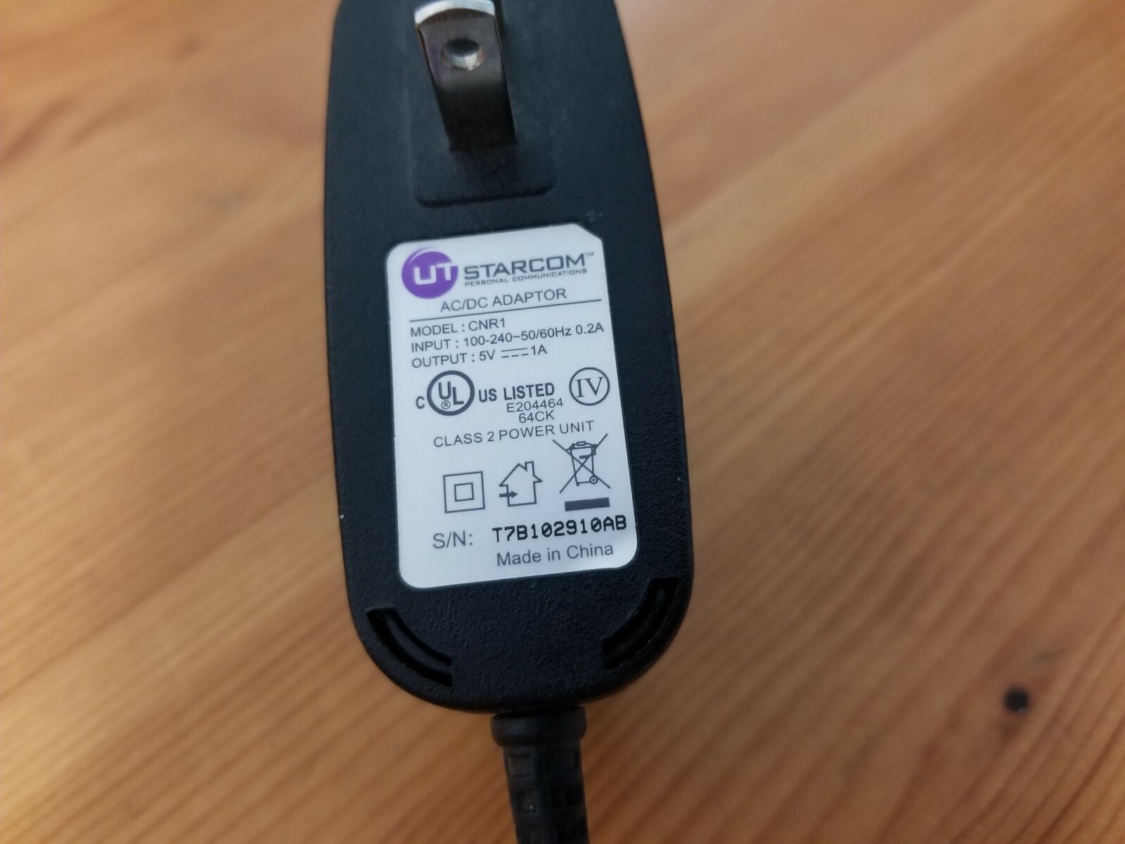 OEM UT Starcom CNR1 AC Adapter 5V 1A; CDM1450 7026 7076 7950;  FREE S/H!