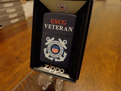 USCG VETERAN UNITED STATES COAST GUARD ZIPPO LIGHTER MINT IN BOX