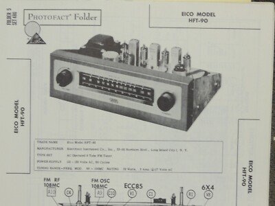 Original Sams Photofact Manual EICO HFT-90 (480)