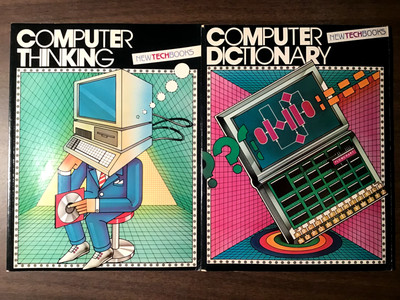 Computer Thinking & Computer Dictionary - Scholastic New Tech Books Vintage 1984