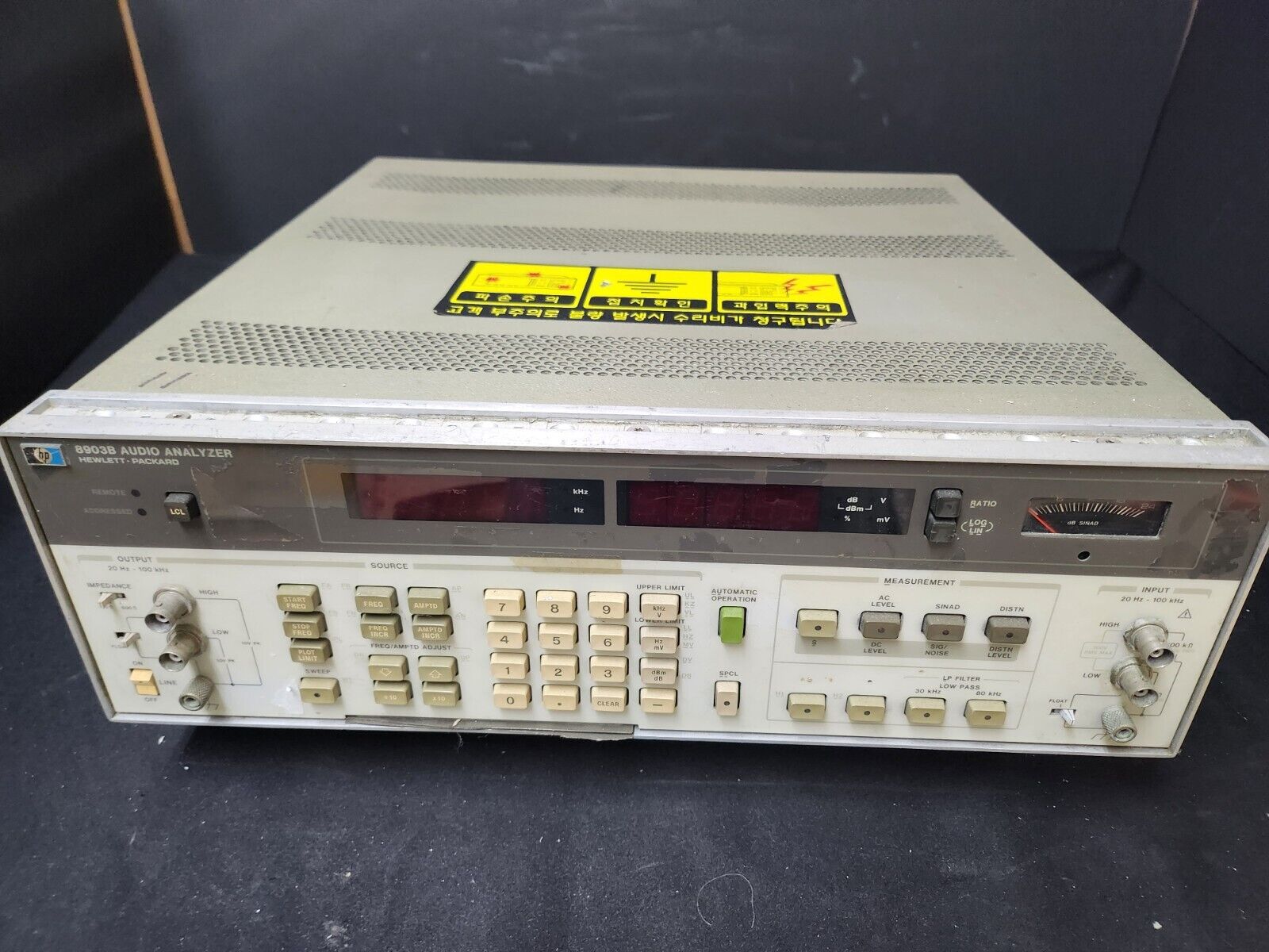 HP 8903B 20Hz - 100kHzオーディオ・アナライザ - その他 HP 8903B 20Hz - 100kHzオーディオ・アナライザ - その他