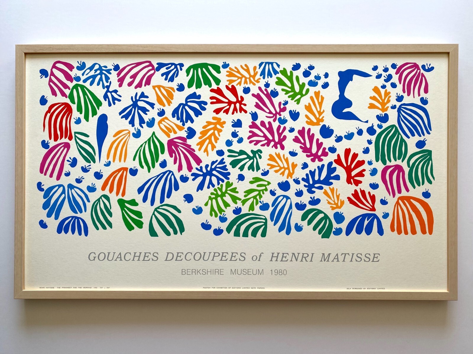 HENRI MATISSE RARE SILKSCREEN PRINT FRAMED EXHBT POSTER 