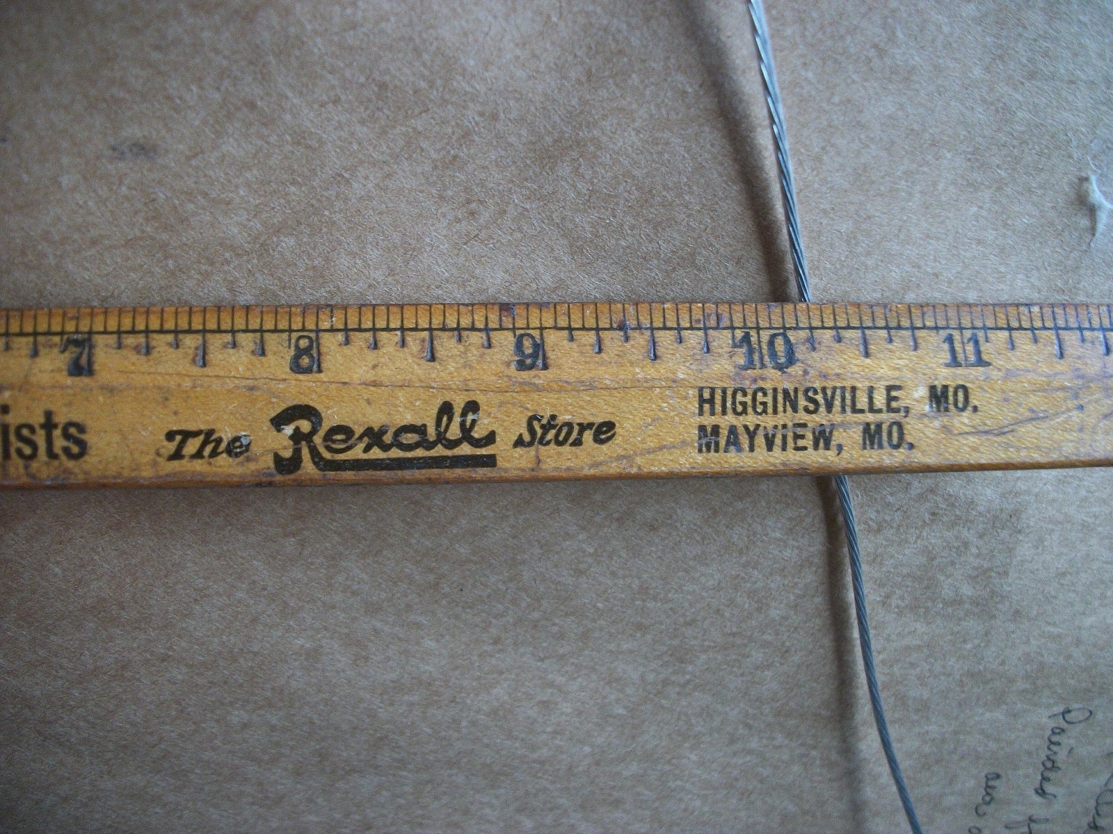 HIGGINSVILLE MAYVIEW MISSOURI HUSCHER & KOPPENBRINK DRUGGISTS ADVERTISING RULER