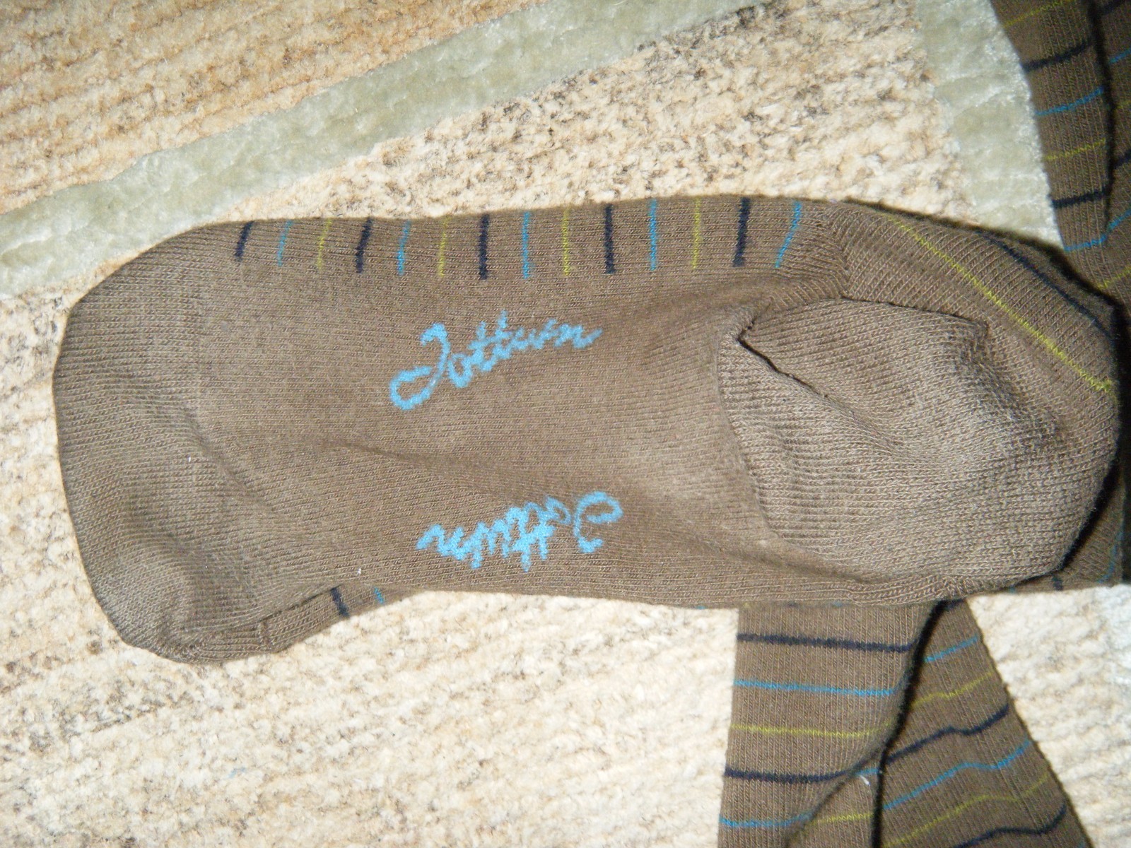 JOTTUM Rickie Chocolate Chip Striped Tights sz 152 US 10-12