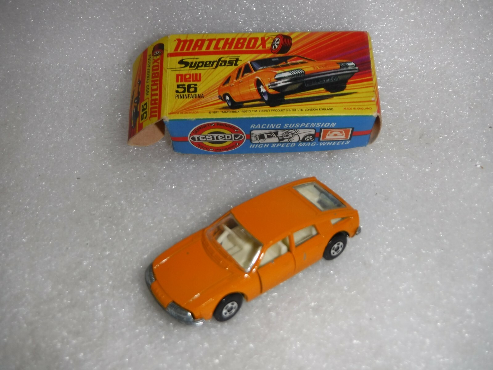 Vintage Matchbox Superfast No 56 1800 Pininfarina . Boxed