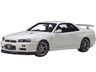 NISSAN SKYLINE GT-R (R34) V-SPEC II RHD WHITE PEARL 1/18
