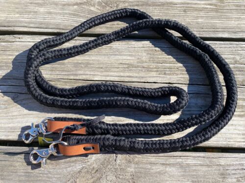 Super soft 8 ft Western barrel/roping reins w/snap ends assorted colors