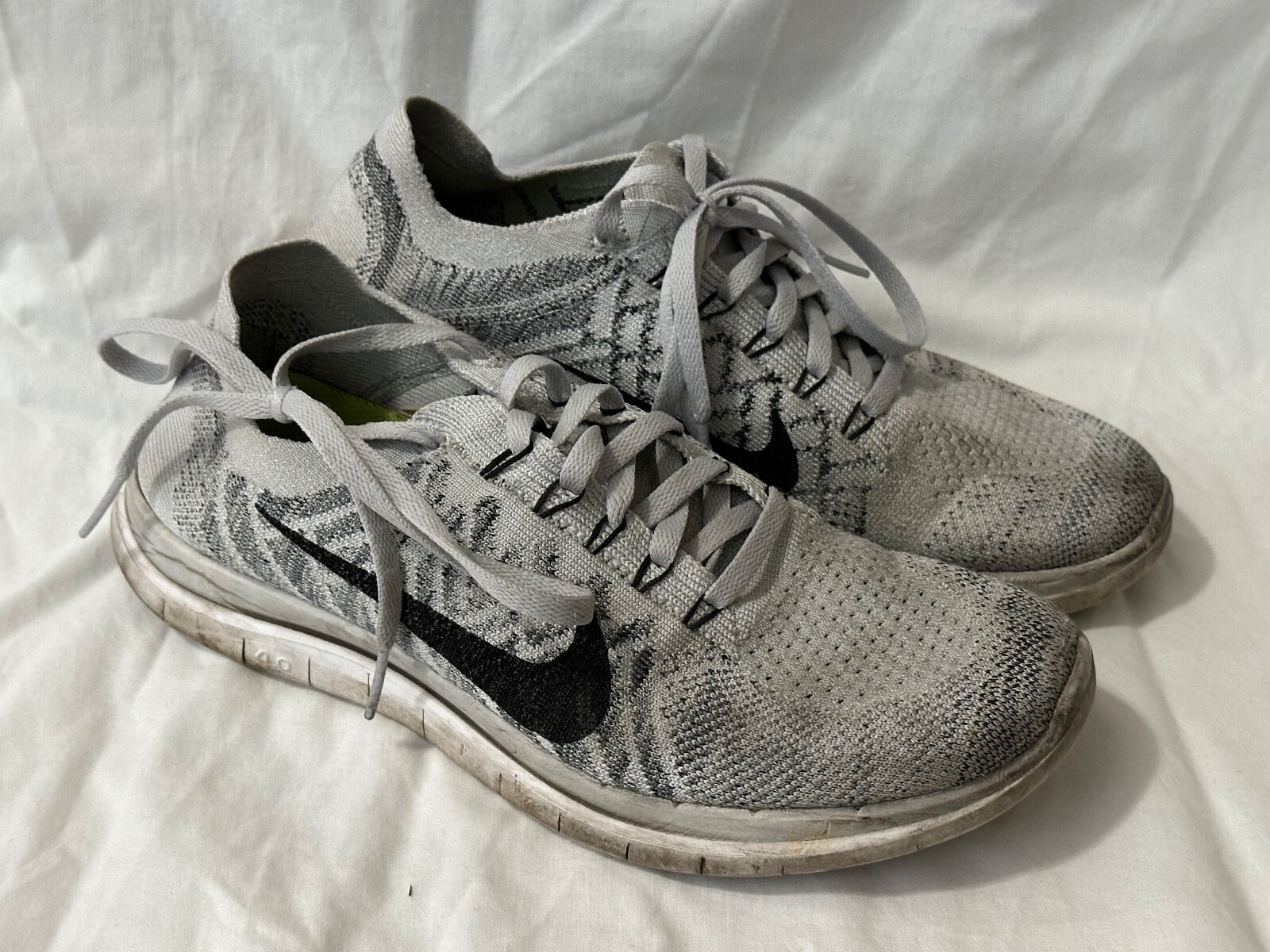 Women's Nike Free 4.0 Flyknit Running Shoes 717076-005 Lt