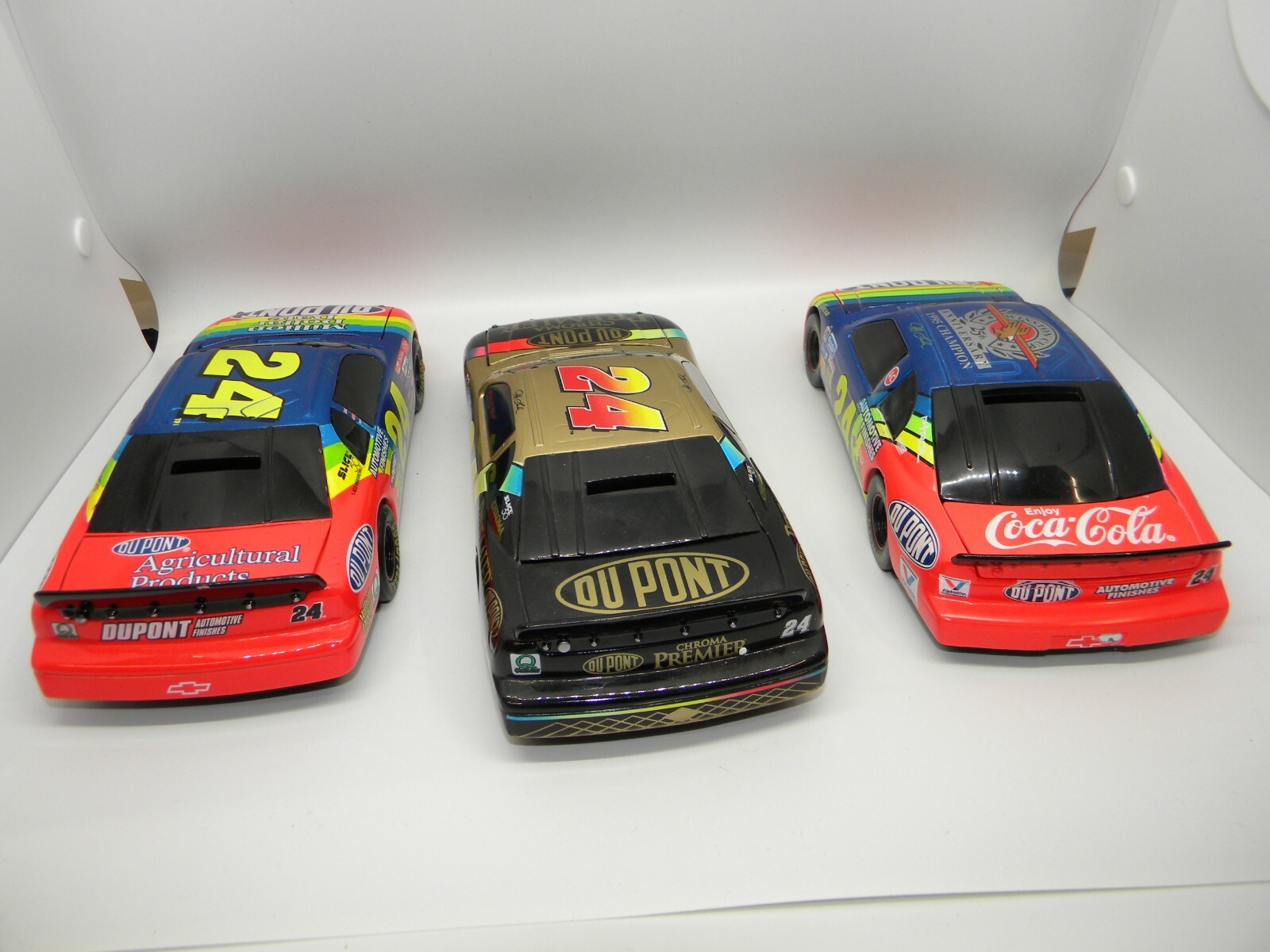 LOT OF 3 #24 JEFF GORDON 1:24 NASCAR BANKS (NO BOXES) 2 COKE SPONSORED