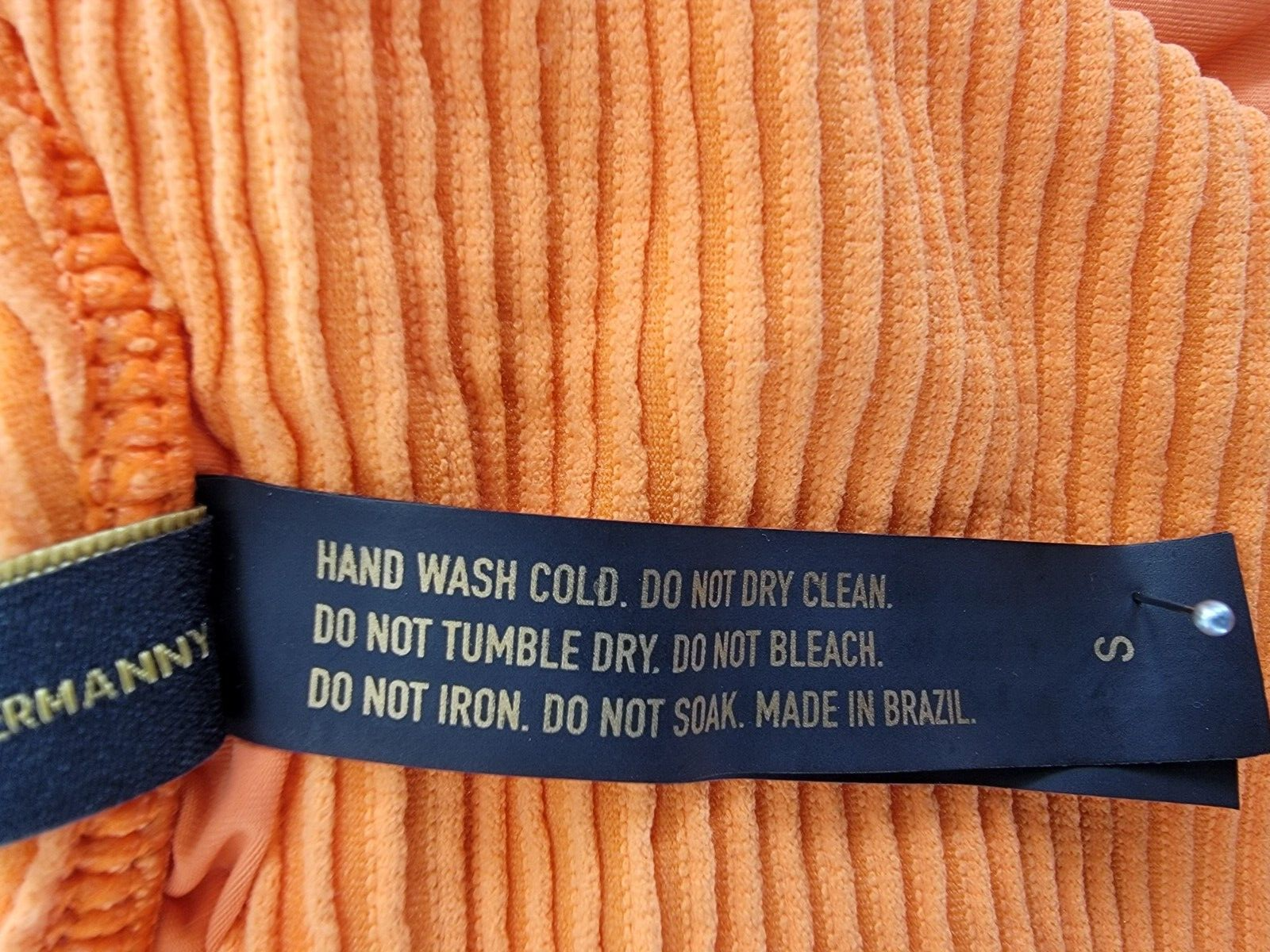 ViX Kayla Giulia Bikini Bottom Women's S Tangerine Ribbed Elastic Waist Pull On - Picture 11 of 19