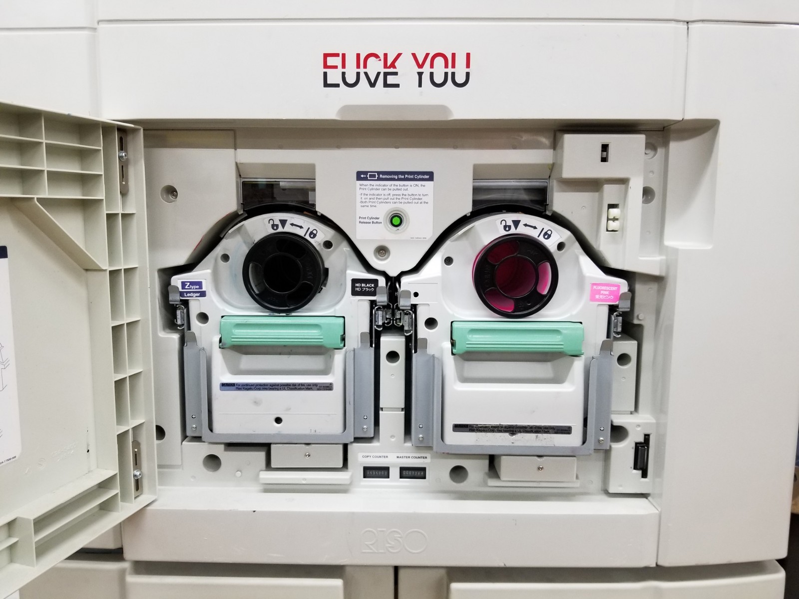 Riso Risograph MZ 990 UI EIGHT color drums networked RIP Mac PC low print count