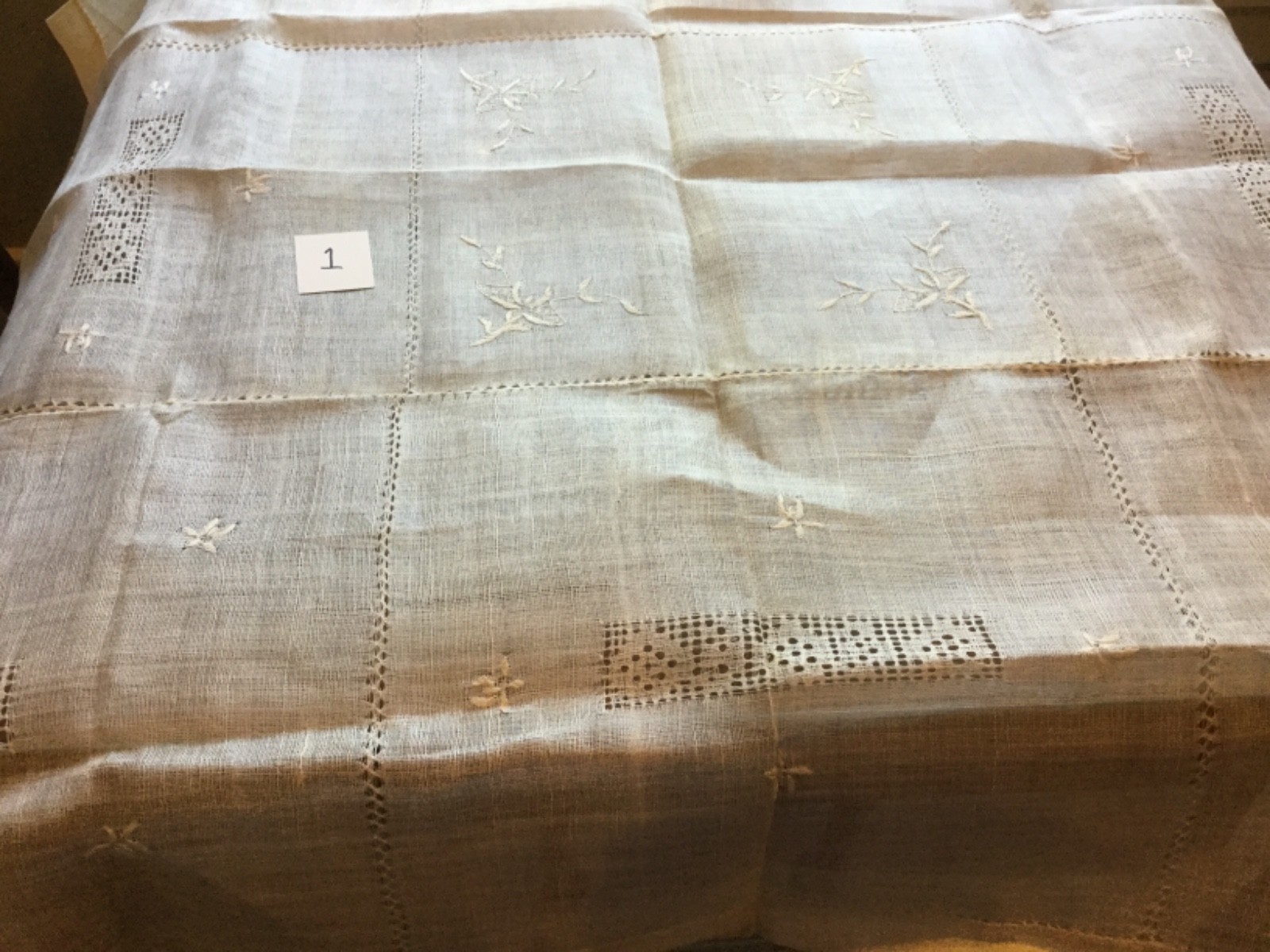 Bulk Vintage Tablecloths description & condition listed, 50-60s printed damask