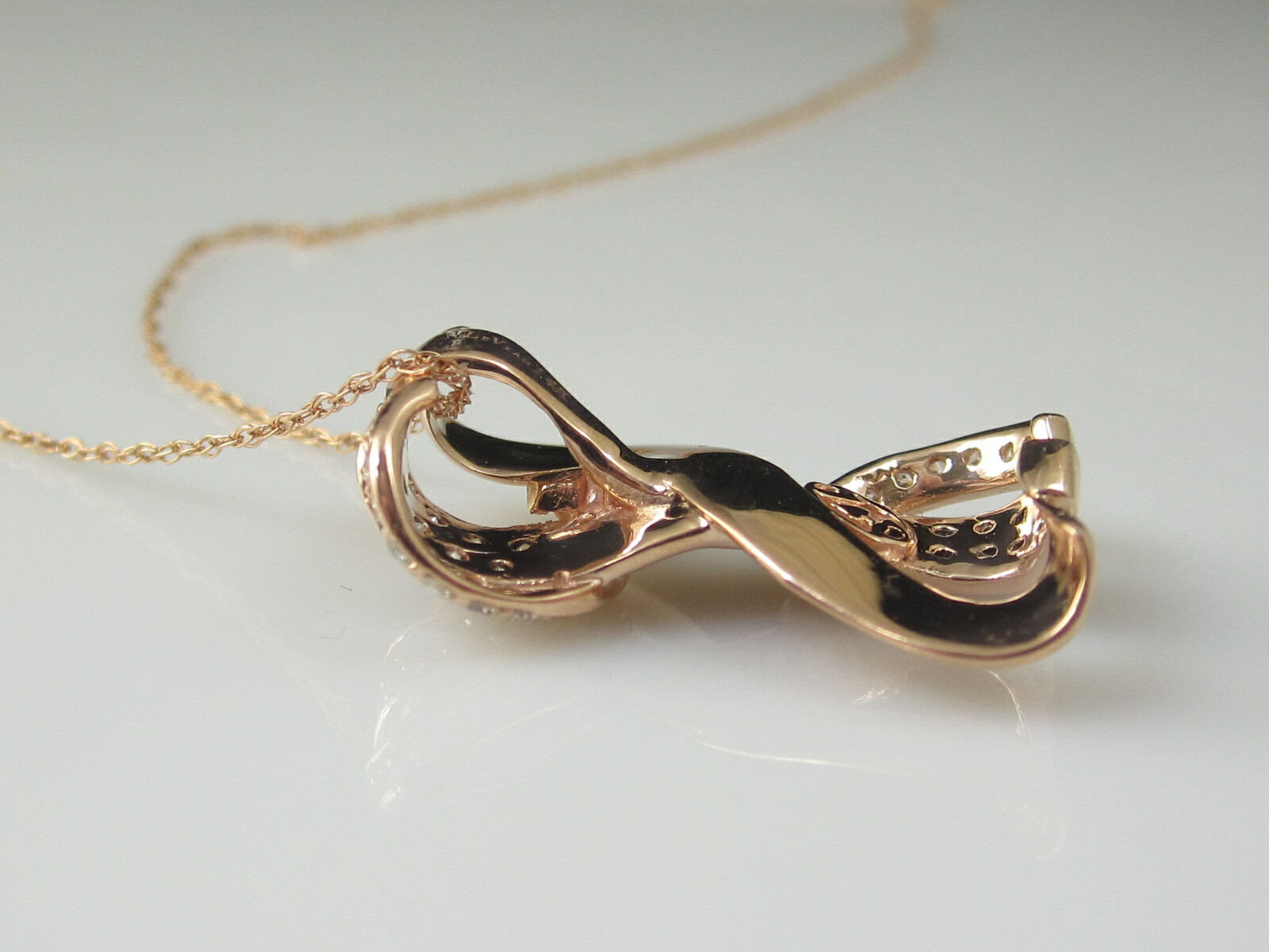 LeVian Diamond Necklace 14K Rose Gold 3 