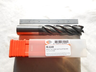 NEW IMCO USA 1'' DIA. X 3'' LOC X 6'' OAL X .030'' C.R. C.C. 5FL. HP CARBIDE ENDMILL