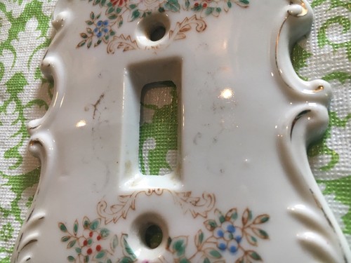 Vintage Single Porcelain Light Switch Cover