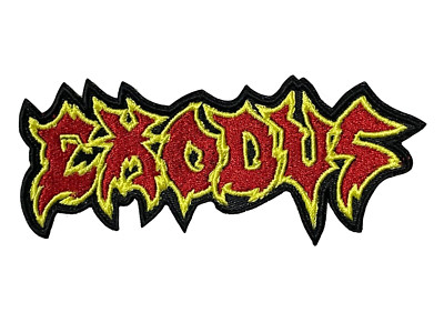 EXODUS RED & YELLOW LOGO SHAPED EMBROIDERED PATCH