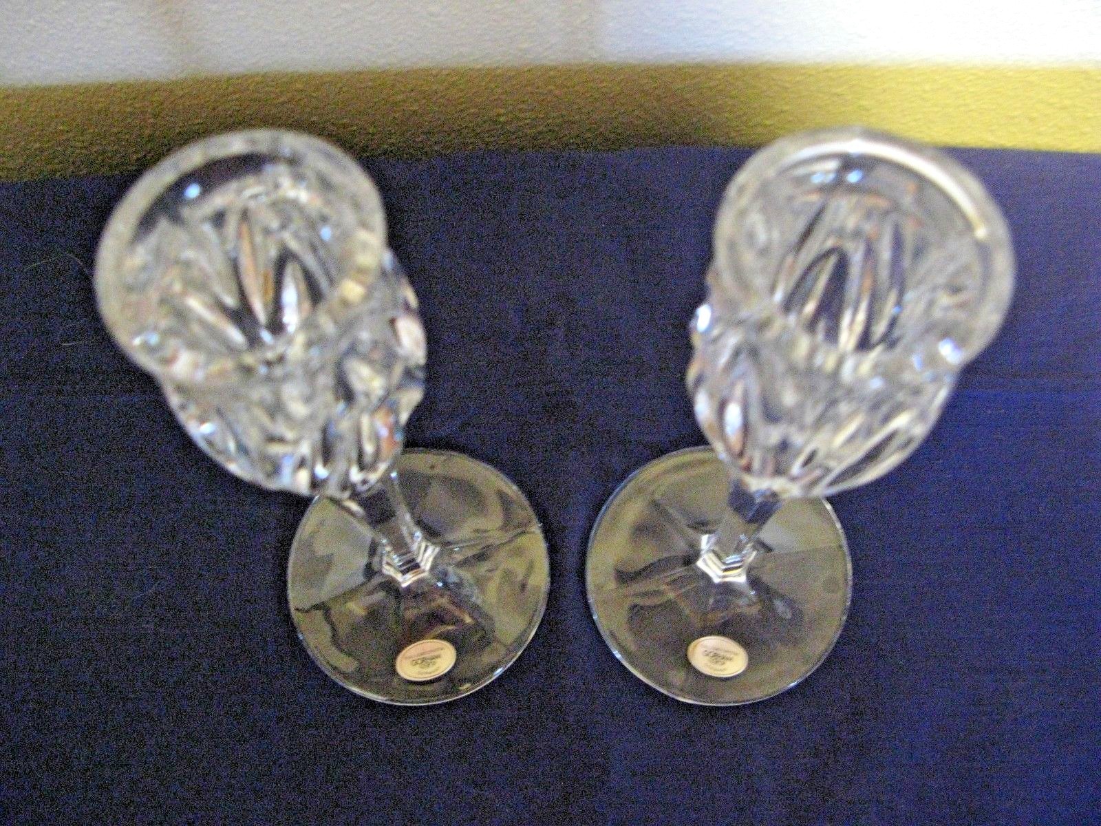 GORHAM  Vtg Lead Crystal Candle Holder Set  Germany  XLNT